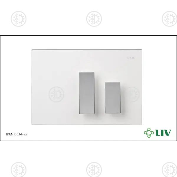 Valmago - AKTIVIRNA TIPKA WC TEMPO PLASTIKA BELO SREBRNA LIV 634495