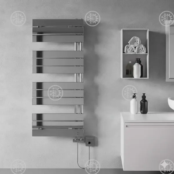 Valmago - RADIATOR KOPALNIŠKI E-ALBA DECO ELEKTRIČNI RAVNI KROM 1730 / ...